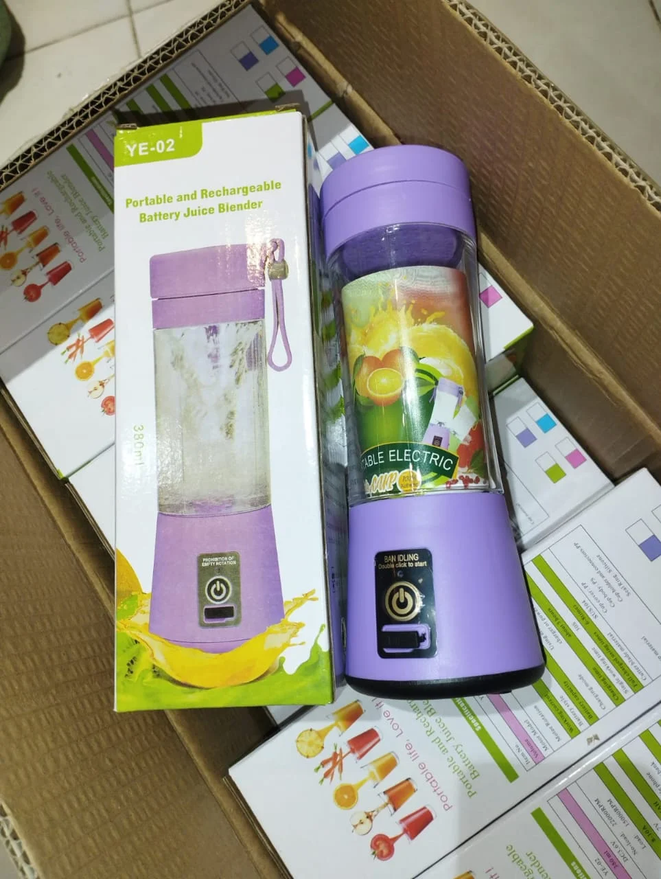 6 Blade Mini Portable USB Juicer Blender – Rechargeable Smoothie Maker (Original Quality)