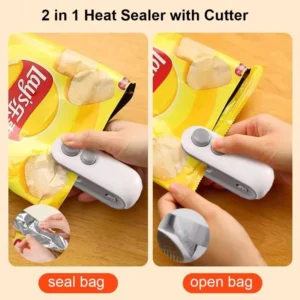 Rechargeable Mini Bag Sealer & Cutter – Portable Food Saver Device